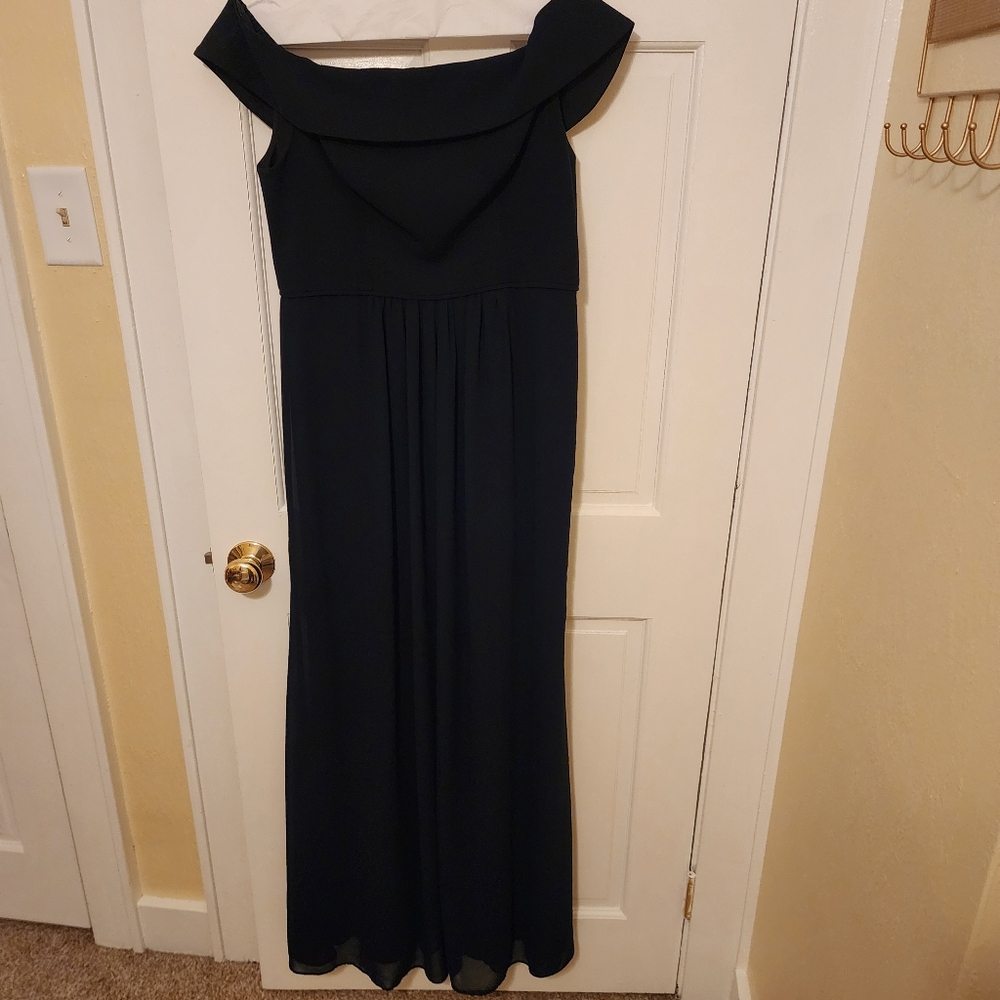 Navy Adrianna Papell Full Length Dress Size 8